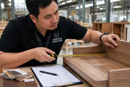 Pre-shipment furniture inspection and quality control