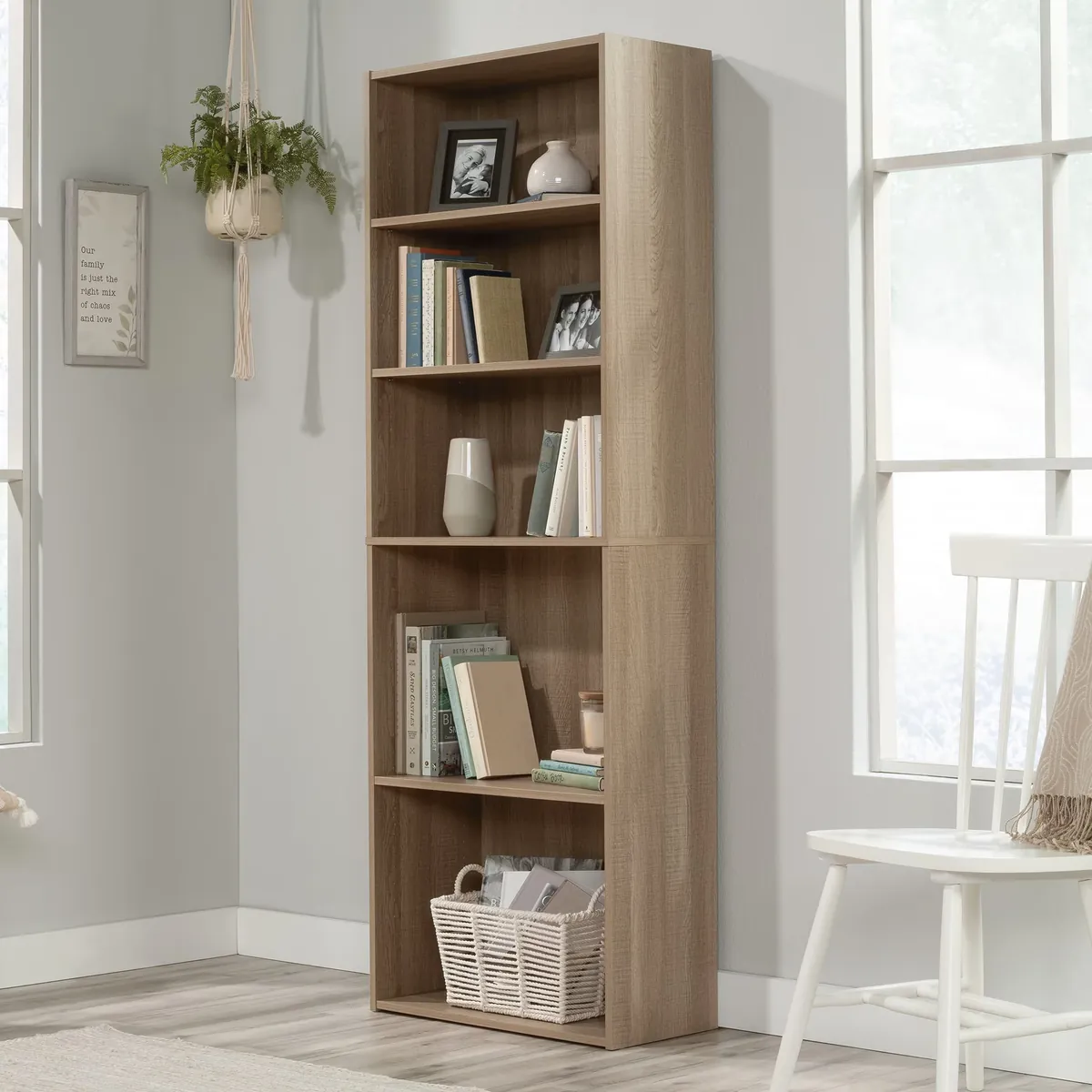 5-Shelf Bookcase in natural / light wood, item 424261