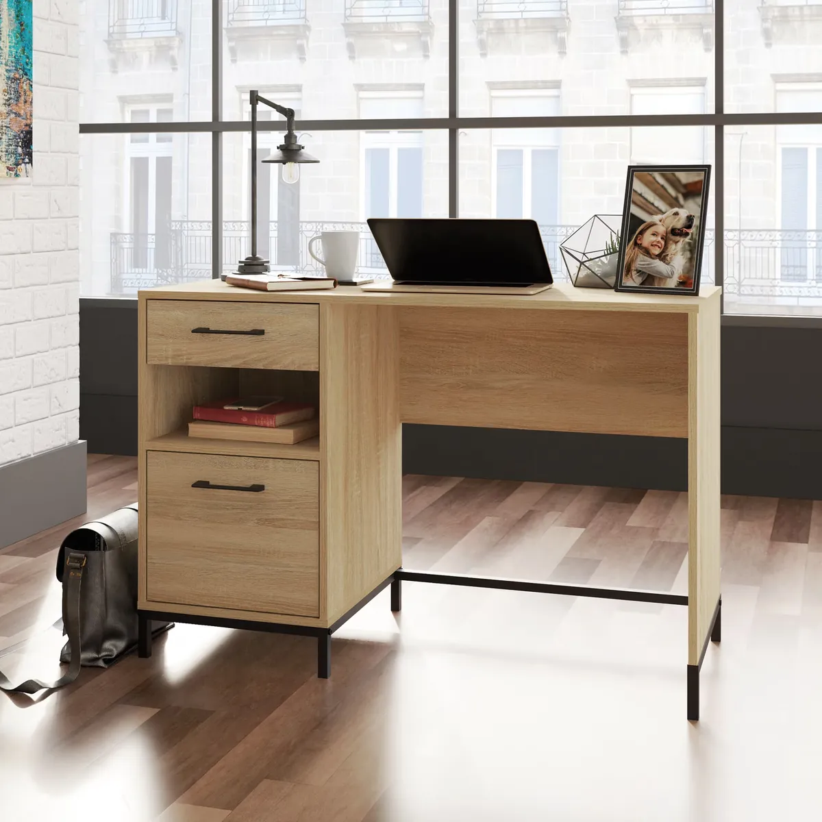 Desk in natural / light wood, item 427256