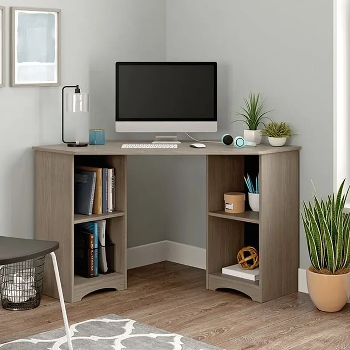 Corner Desk in gray, item 428239
